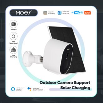 MOES WiFi Smart Outdoor Camera HD 3MP Sound Motion Detection Color Night Vision Two-Way Audio Security Monitor