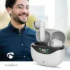 Nedis Fully Wireless Earphones | ANC (Active Noise Cancelling) | Bluetooth® | Maximum battery play time: 30 hrs | Touch Control | Charging case | Wireless charging case | Built-in microphone | Voice control support | White