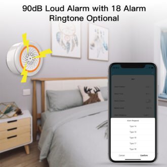 WiFi Zigbee 90dB Loud Alarm with 18 Alarm Ringtones