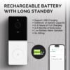 Doorbell Deal – MOES Tuya Smart Video Doorbell | Wi-Fi | Bluetooth/Zigbee Gateway | 128 GB microSD I Alarm Package