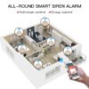WiFi Zigbee 90dB Loud Alarm with 18 Alarm Ringtones
