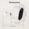 MOES WiFi Smart Outdoor Camera HD 3MP Sound Motion Detection Color Night Vision Two-Way Audio Security Monitor