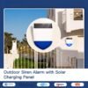 Tuya Smart Wifi Zigbee Sound Light Siren Alarm Solar Energy Outdoor IPX5 Waterproof Tamper Alarm With Rechargeable Battery