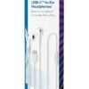 Nedis Wired Earphones | USB-C™ | Cable length: 1.20 m | Built-in microphone | Volume control | White