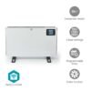 Nedis SmartLife Convection Heater | Wi-Fi | 200mm0 W | 3 Heat Settings | LCD | 5 – 37C | Adjustable thermostat | White
