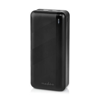 Nedis Powerbank | 30000 mAh | 1.5 / 2.0 / 3.0 A | Number of outputs: 2 | Output connection: 1x USB-A / 1x USB –C | Input connection: 1x Micro USB / 1x USB-C | PD3.0 20W | Lithium-Polymer