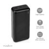 Nedis Powerbank | 30000 mAh | 1.5 / 2.0 / 3.0 A | Number of outputs: 2 | Output connection: 1x USB-A / 1x USB –C | Input connection: 1x Micro USB / 1x USB-C | PD3.0 20W | Lithium-Polymer
