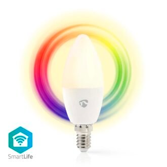 Nedis SmartLife Full Colour LED Bulb | Wi-Fi | E14 | 470 lm | 4.9 W | RGB / Warm to Cool White | 2700 – 6500 K | Android / IOS | Candle | 1 pcs