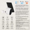 MOES WiFi Smart Outdoor Camera HD 3MP Sound Motion Detection Color Night Vision Two-Way Audio Security Monitor