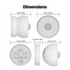 Moes Zigbee Smart PIR Sensor Human Body Infrared Motion Detector With Magnetic Base