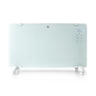 Nedis SmartLife Convection Heater | Wi-Fi | Suitable for bathroom | Glass Panel | 2000 W | 2 Heat Settings | LED | 15 – 35 °C | Adjustable thermostat | White