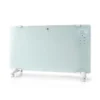 Nedis SmartLife Convection Heater | Wi-Fi | Suitable for bathroom | Glass Panel | 2000 W | 2 Heat Settings | LED | 15 – 35 °C | Adjustable thermostat | White