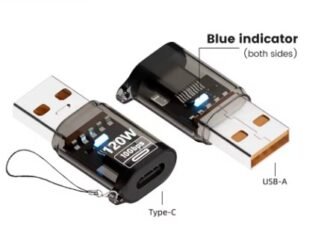 120W Type C To USB A Adapter | USB 3.2 to Type C Fast Charging Connector For iPhone 15 16 Macbook iPad