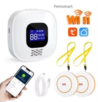 Pemsmart Tuya WiFi Emergency SOS Alarm System for Elderly – Caregiver Pager with RF433MHz