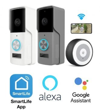 DB Pro 1080P Wireless Video Doorbell With Night Vision Light Chime Battery Tuya Smart DoorBell Camera Waterproof Work With Alexa Google