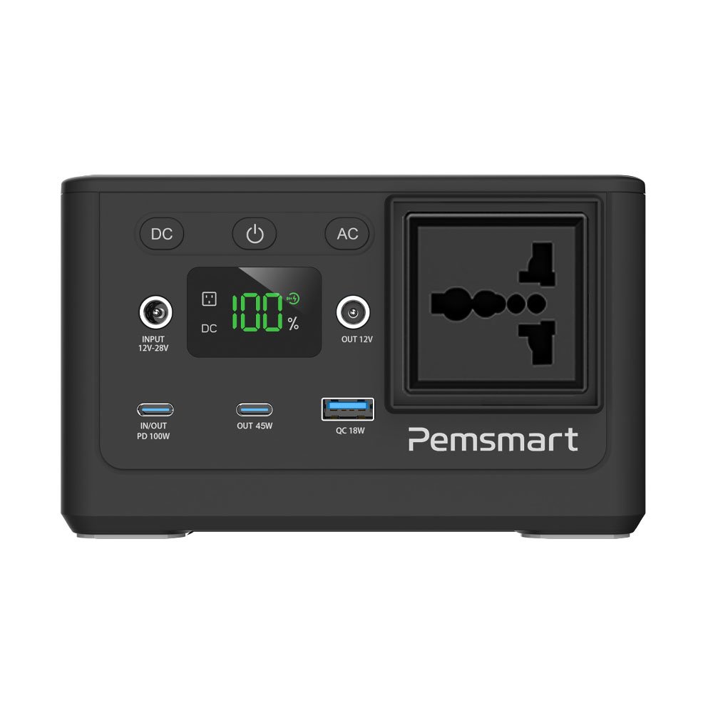 Pemsmart DPS-150S Portable Power Station 150W 96Wh LiFePO4 – Flight Safe 230V Universal AC Power Bank with 100W PD Fast Charging